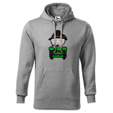 Da Oid Sinzer Bulldog Sweatshirt Hoody Herren Grau Meliert Pulvermuehle Front